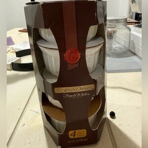 Corningware French White Ramekins 4oz 4 New in Box